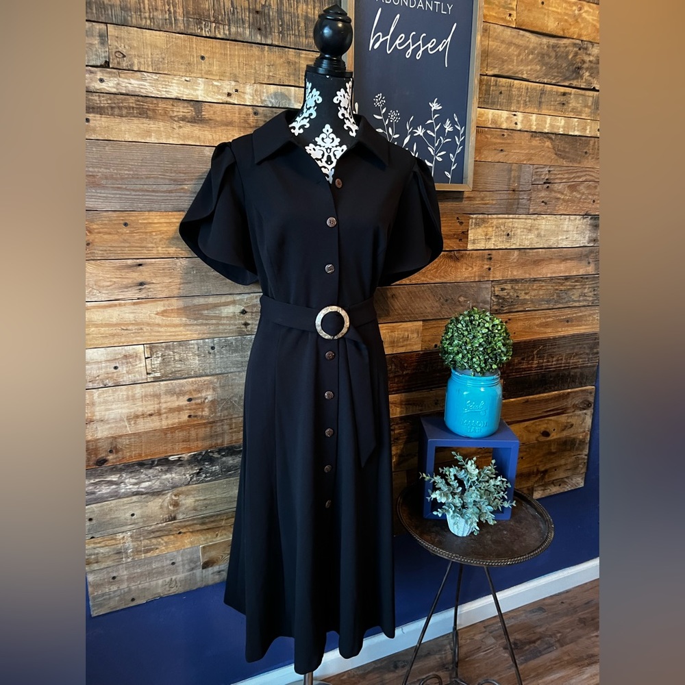 Black Calvin Klein Midi Dress is great for any occasion